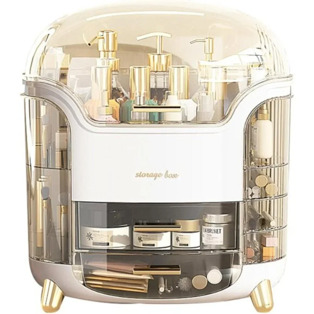 New Upgrade Large Makeup Organizer, Clear Vanity Case for Skincare & Cosmetics